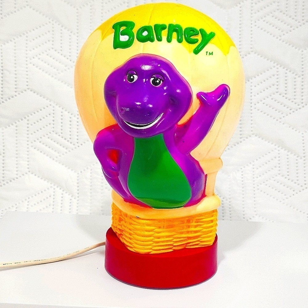Vintage Barney Lamp childrens Hot Air Ballon 1992 Collectible electric works - Picture 2 of 12